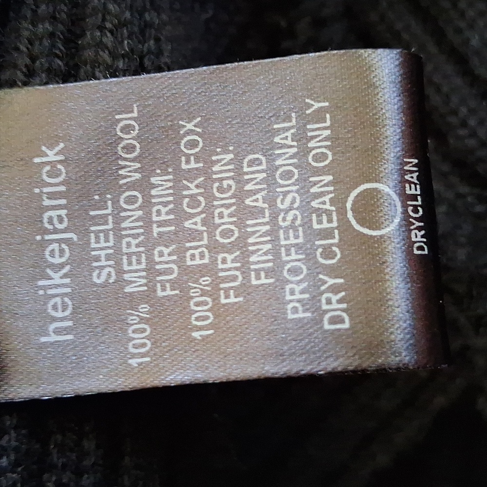 Heikejarick Black Merino Wool Tie Front Quiet Luxury Ribbed Sweater Vest Size M - Picture 12 of 13